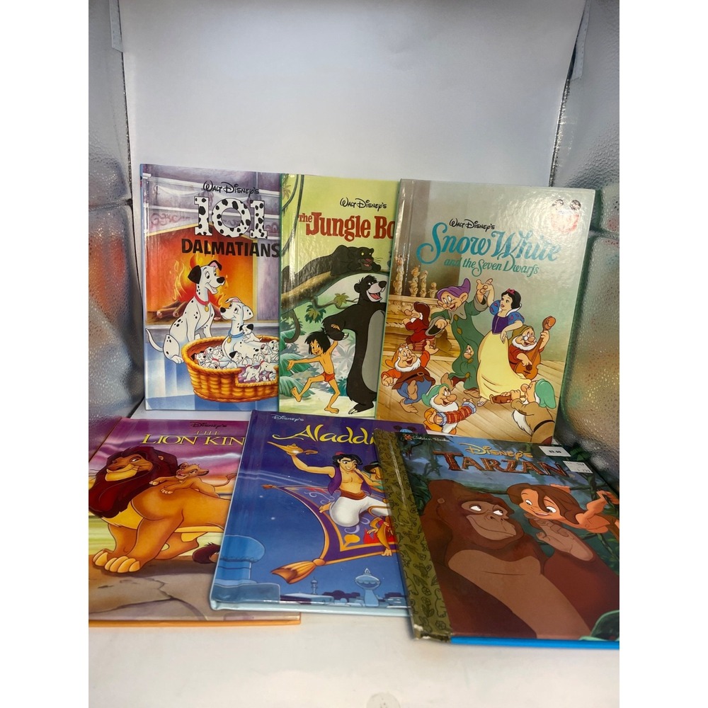 Walt Disney Wonderful World of Reading Lot 5 Vintage Hardcover Books 90s Rare